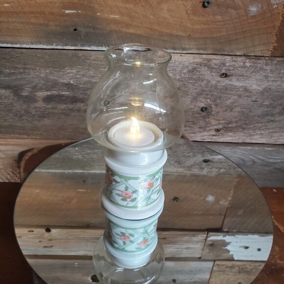 Vintage Colonial Votive Candle Holder & Shade - Picture 9 of 9